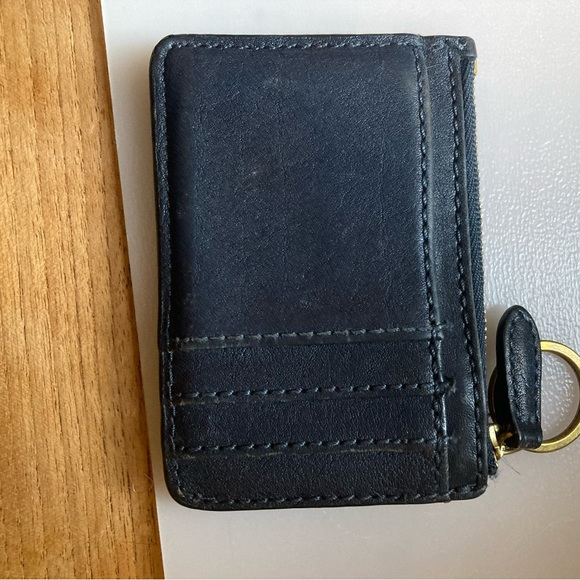 Frye Bags Frye Navy Leather Wallet With Keychain Attachment Poshmark